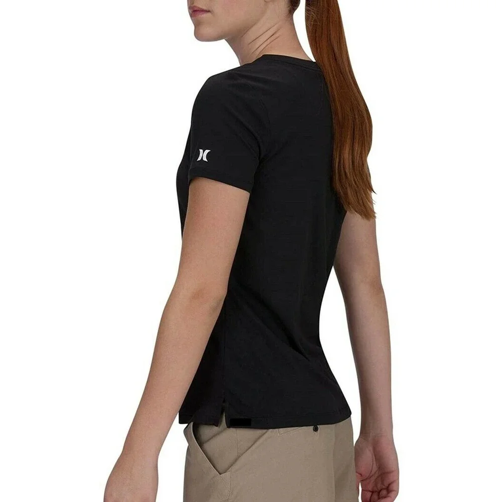 Hurley Women's Quick Dry Surf Shirt Rashgaurd With 50+ UPF Sun Protection